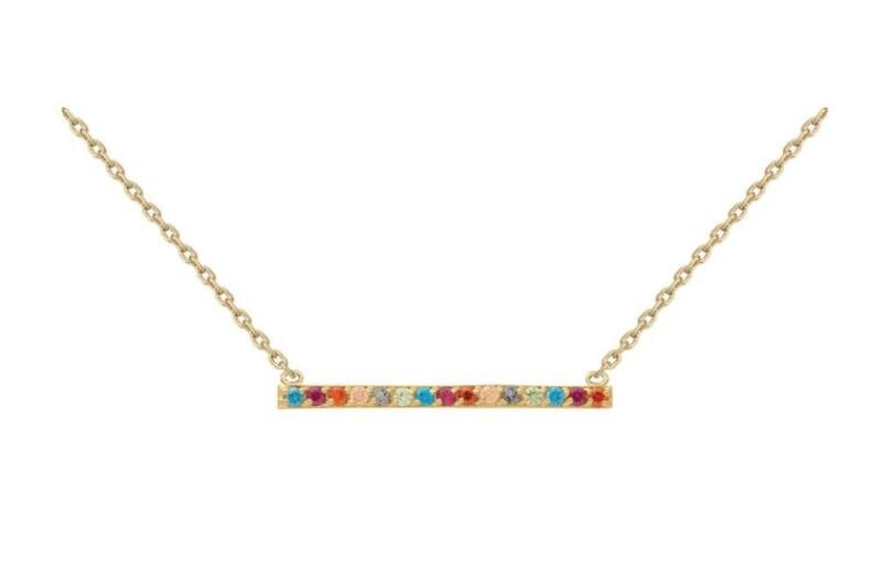 Collier droit multicouleurs