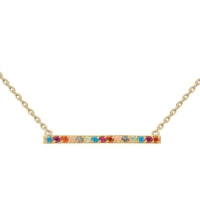 Collier droit multicouleurs