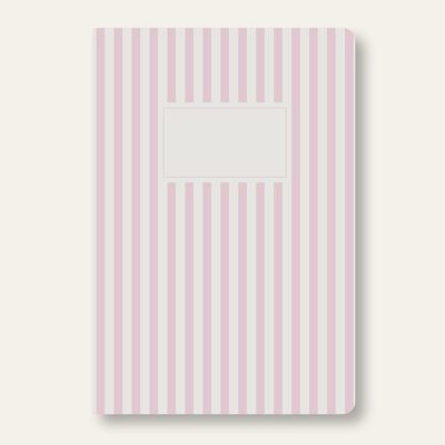 Quaderno a strisce rosa