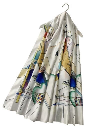 Kandinsky Abstraction Composition Peinture Impression Art Foulard en Soie 3767 - Multi 1