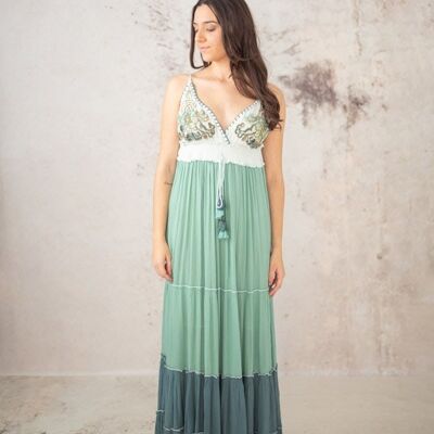Robe Megan Aquamarine-Vert