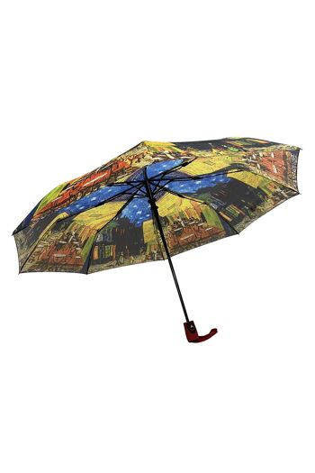 Parapluie Van Gogh Terrace At Night Imprimé (Court) - Rouge 2