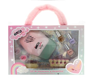 Set de manucure pour enfants vernis, paillettes et sèche-ongles 3