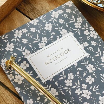 Blue Vintage Floral Notebook-