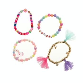 Set 4 Bracelets Elastiques Enfant - Amitié - Multicolore 3