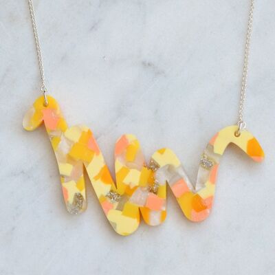 Recycled Acrylic Scribble Necklace Shape 1