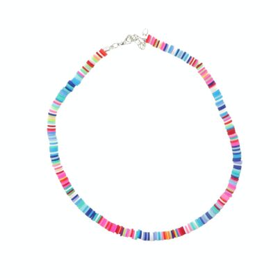 Adjustable Children's Necklace - Multicolored Rubber Discs
