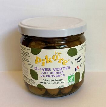 Olives vertes de France aux herbes de Provence - Bio 1