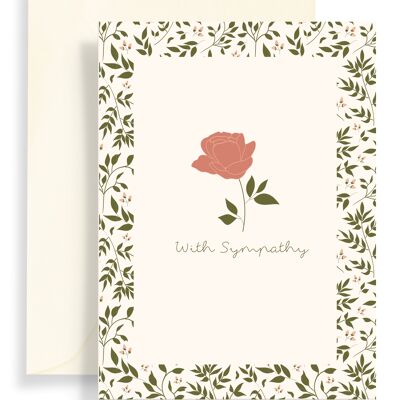 With Sympathy Rose-