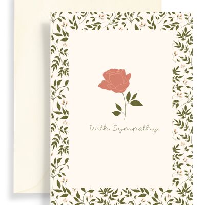 With Sympathy Rose-