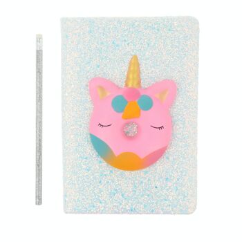 Carnet Enfant Licorne Donut - A5 - Avec paillettes 1