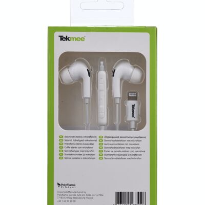 Auriculares Iphone certificados por MFI con micrófono y control de volumen para iPhone, 14, 13 12 11 Pro Max iPhone X XS Max XR iPhone 6 7 8