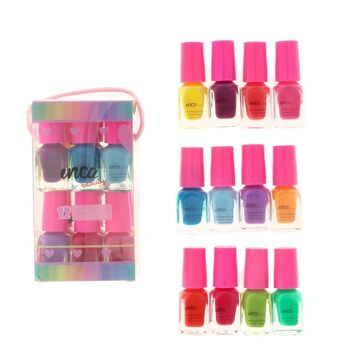 Pack de 12 Vernis à Ongles à l'Eau Enfant - Assortis - Couleurs d'Été 3