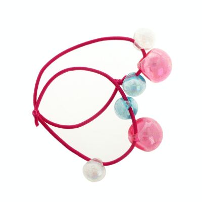 Set of 2 Children's Hair Scrunchies - Polyresin Balls