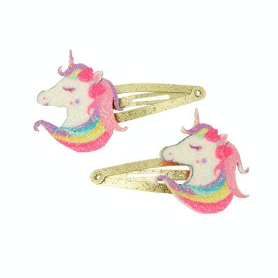 Set of 2 Children's Hair Clips - Rabbit - 3 Models