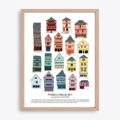 Half-timbered houses poster - 30x40cm