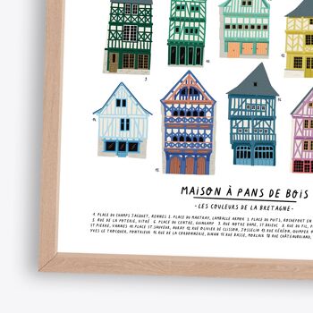 Affiche Maisons à Pans de Bois - 30x40cm 2