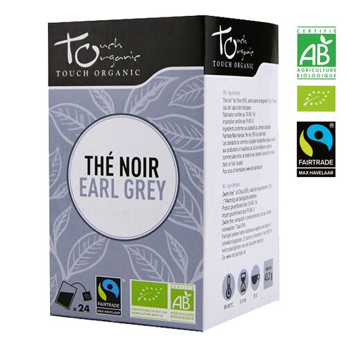 TOUCH ORGANIC - THÉ NOIR EARL GREY - 24 sachets