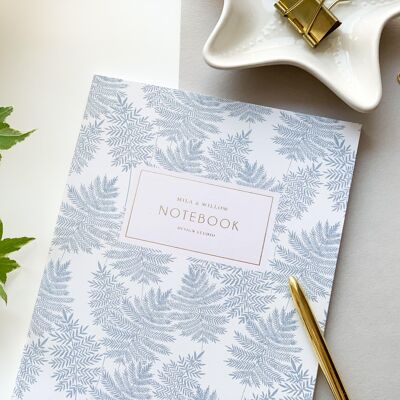 NEW Blue Ferns Notebook-