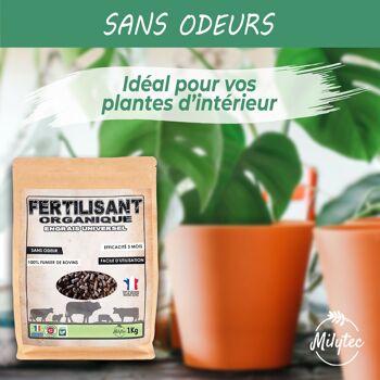 Engrais Plantes Vertes Naturel Bio, NPK, Fertilisant Universel 1000g, Fabrication Française.100% Organique Et Naturel 2