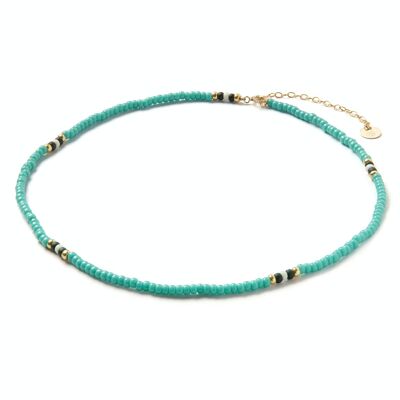 Turquoise Poolside Beaded Necklace