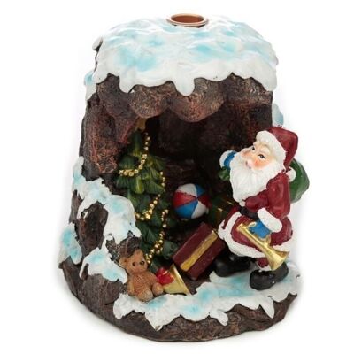 BackF-45 - Christmas Santa's Grotto Backflow Incense Burner - Sold in 3x unit/s per outer