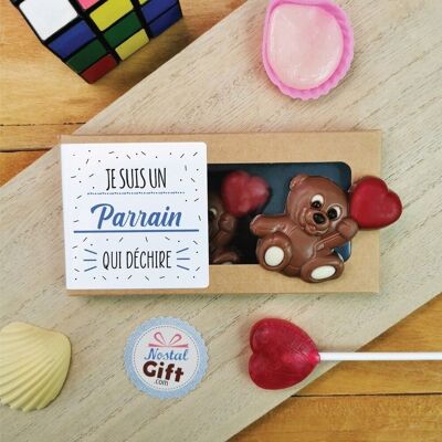 Bären „Ich bin ein Pate, der reißt“ in Milchschokolade x 3