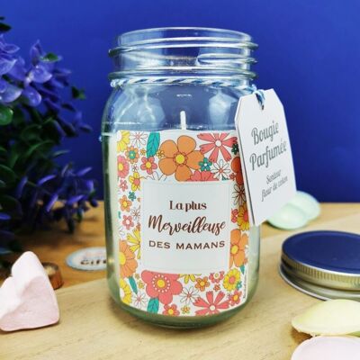 Bougie Jar - "La plus merveilleuse des mamans"