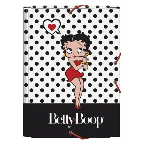 Dohe - Carpeta con Solapas y Gomas - Tamaño 26,5x35x2 cm (Folio) - Betty Boop