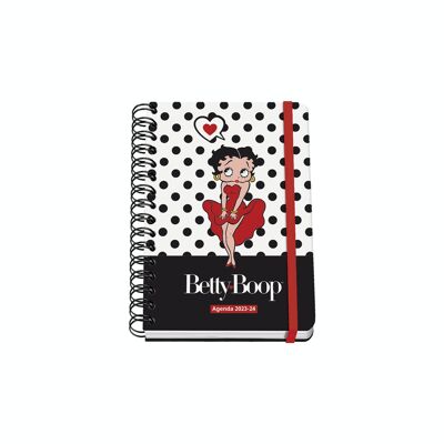 Dohe - School Agenda - September 2023 to June 2024 - Week View - Size 15x21 cm (A5) - Bilingual: Spanish and English - Betty Boop