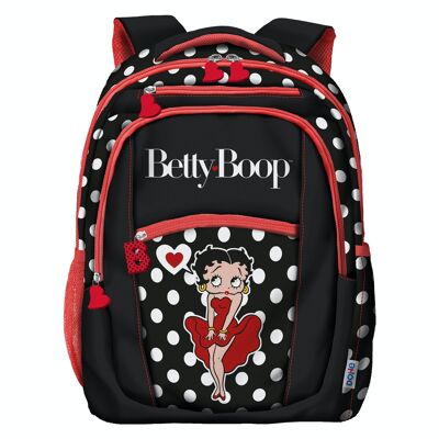 Dohe – Großer Rucksack – 14 Liter – 14 Liter – 6 Taschen – Größe 28 x 40 x 12 cm – Betty Boop