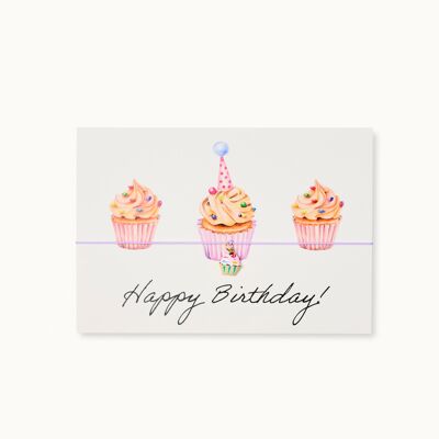 Scheda braccialetto: Cupcake di buon compleanno
