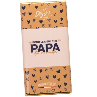 Tablette de chocolat "Le Meilleur Papa" - Chocolat au lait 42%
