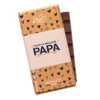 Tablette de chocolat "Le Meilleur Papa" - Chocolat au lait 42% 2