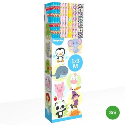 Geschenkpapier Kinder 100x300