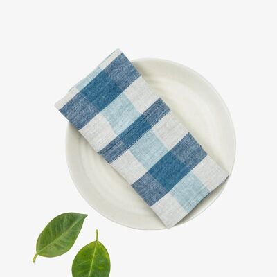 Linen Blue Clara Napkin Set