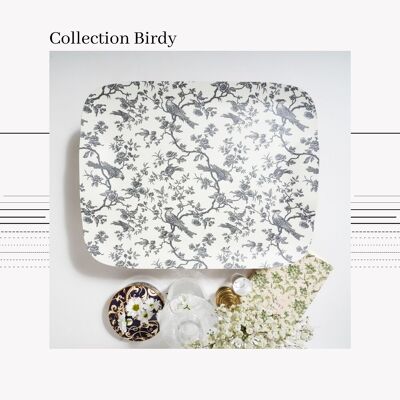 Laminated wood tray x BIRDY & OISEAUX