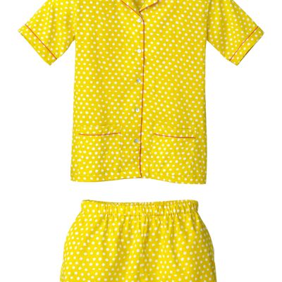 Pyjama Lili  moutarde à pois