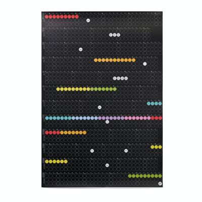 Year planner 2024 with sticky dots - 69x100 cm