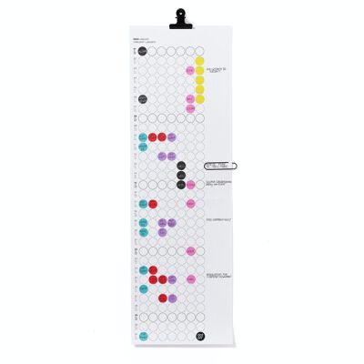 Monthly planner 2024 with sticky dots - 23x72 cm