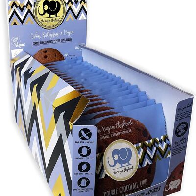 BOITE DISTRIBUTRICE COOKIES TOUT CHOCOLAT : 20 Cookies en sachets papier individuels de 35g