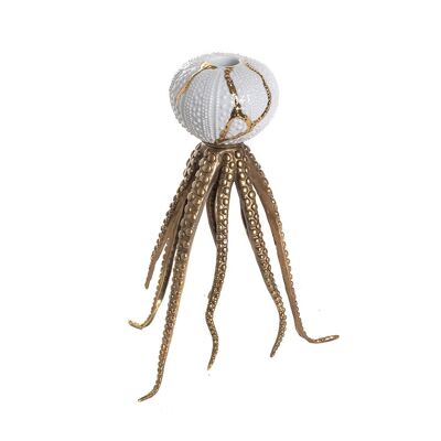OCTOPUS CANDLE HOLDER BRONZE WHITE GOLD