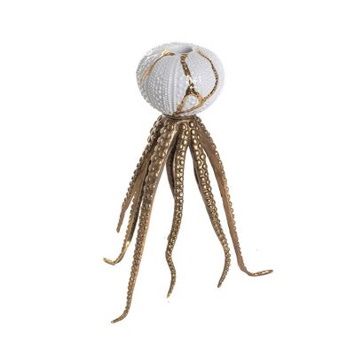 OCTOPUS KERZENHALTER BRONZE WEISSGOLD