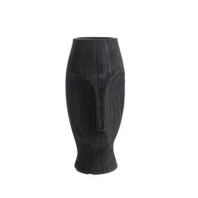 MOAÏ-VASE CERAMIQUE NOIR MM