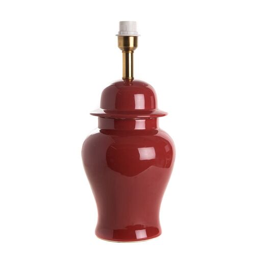 BASE LAMPE JARRE TEMPLE RED-E27