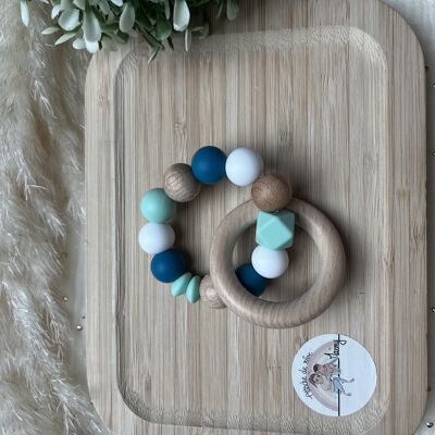 Teething ring Blue - water green