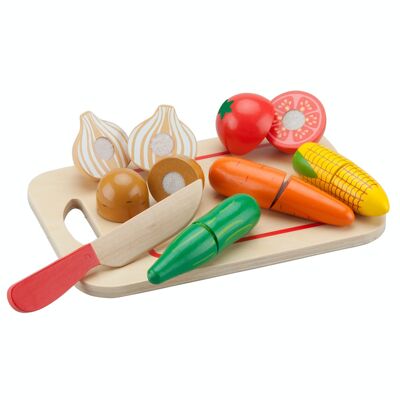 New Classic Toys Schneide Set Gemüse mit Brettchen - 8 Teile