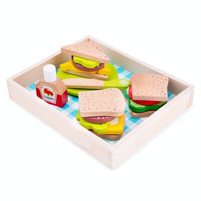 New Classic Toys Schneide Set - Sandwich - 18 Teile