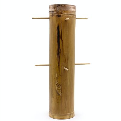 BDS-02 - Soporte de tubo de exhibición de bambú 8 clavijas - 68x15cm - Se vende en 1x unidad/es por exterior