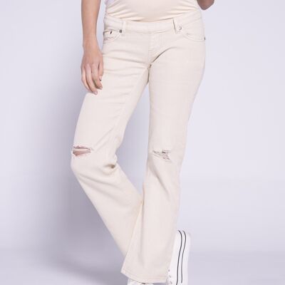 Light Maternity Slim Fit Jeans With Ripped